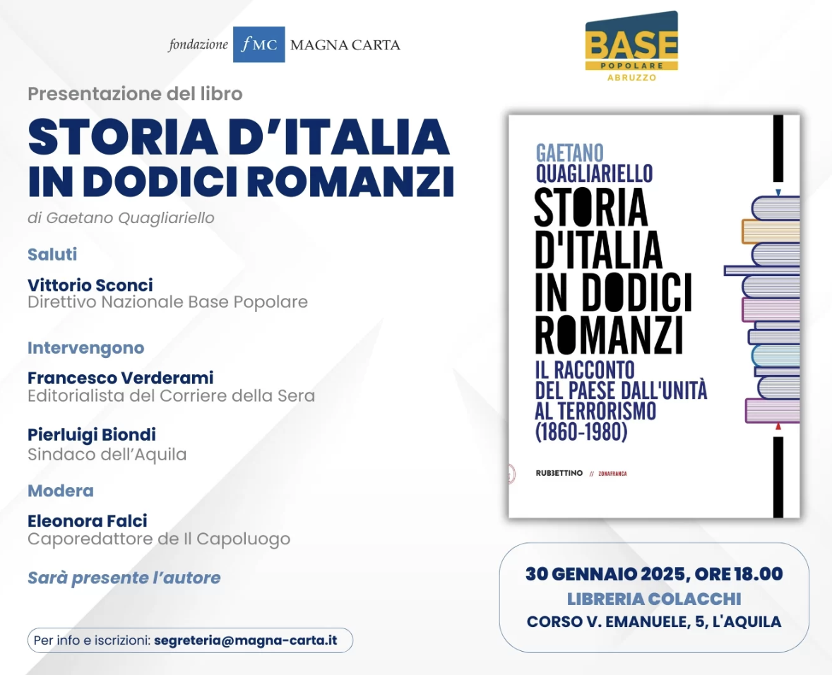 Presentazione del libro: “Storia d’Italia in dodici romanzi”